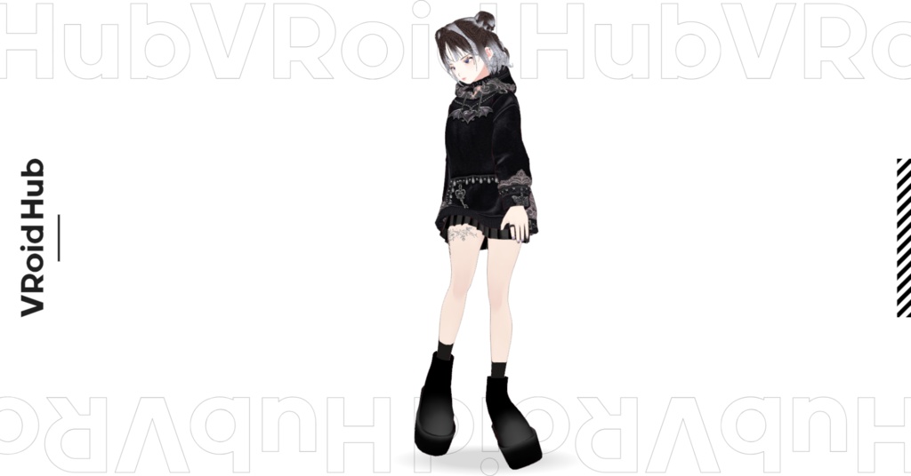 MBGゴシック地雷系パーカー(VRoid Studio用 Vroidcustomitem)