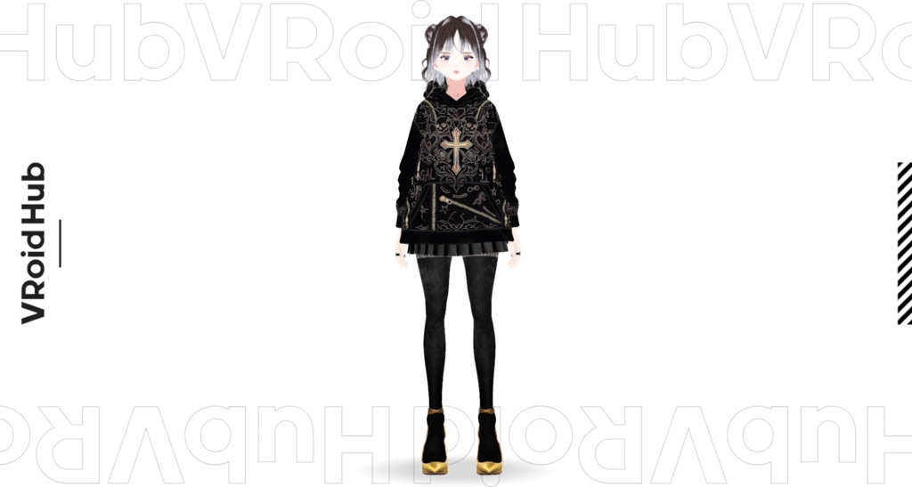 MBGゴシック地雷系パーカー(VRoid Studio用 Vroidcustomitem)
