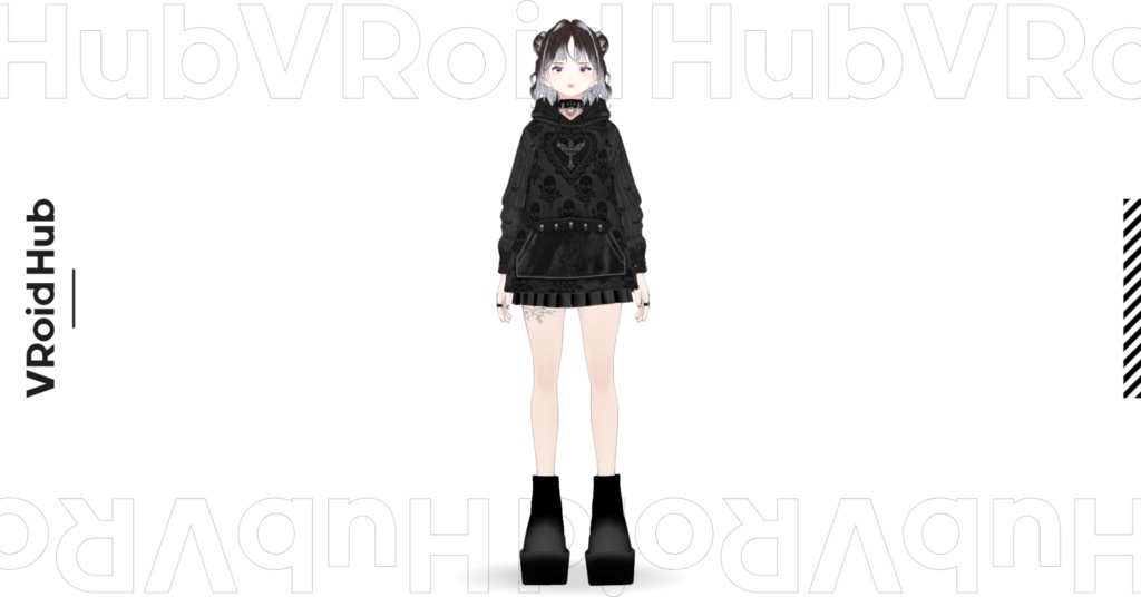 MBGゴシック地雷系パーカー(VRoid Studio用 Vroidcustomitem)