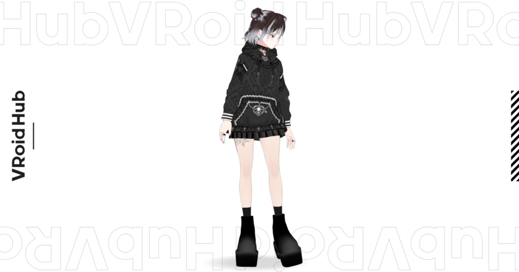 MBGゴシック地雷系パーカー(VRoid Studio用 Vroidcustomitem)