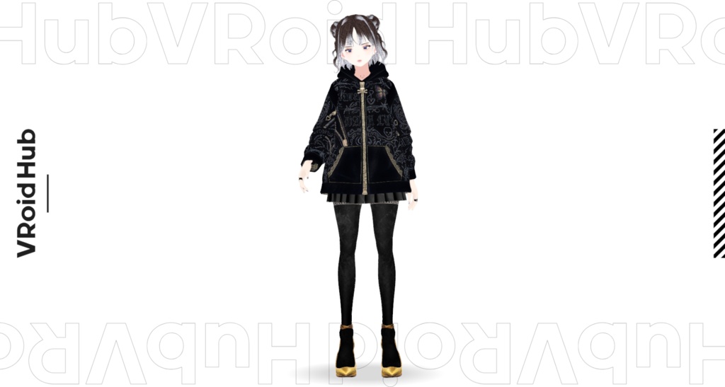 MBGゴシック地雷系パーカー（VRoid Studio用　Vroidcustomitem)