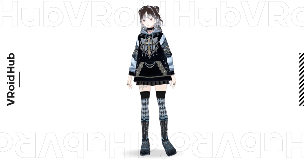 MBGゴシック地雷系パーカー(VRoid Studio用 Vroidcustomitem)