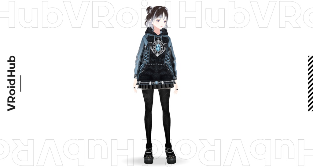 MBGゴシック地雷系パーカー(VRoid Studio用 Vroidcustomitem)