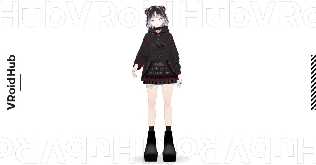MBGゴシック地雷系パーカー(VRoid Studio用 Vroidcustomitem)