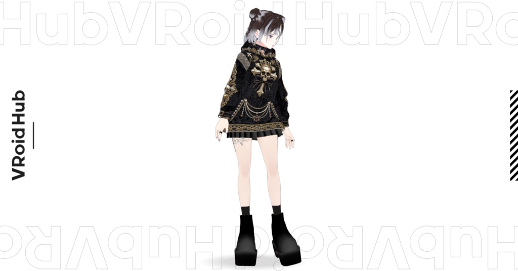MBGゴシック地雷系パーカー(VRoid Studio用 Vroidcustomitem)