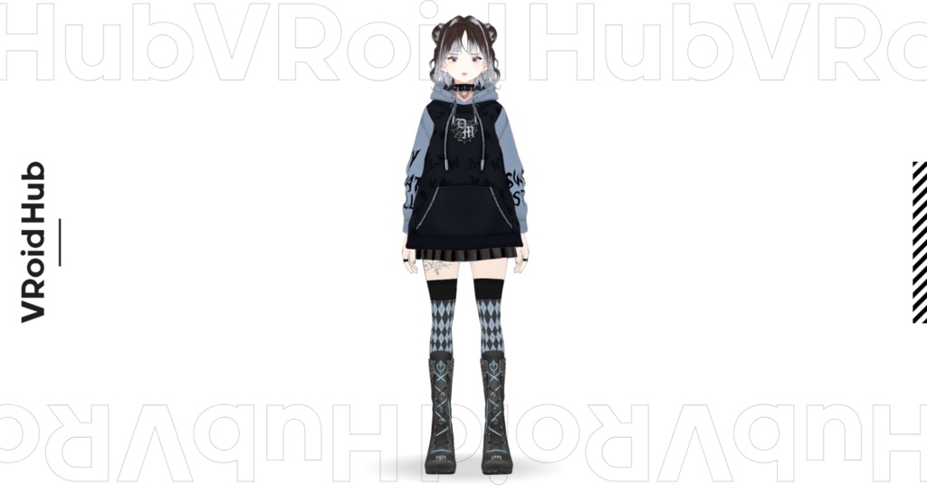 MBGゴシック地雷系パーカー(VRoid Studio用 Vroidcustomitem)