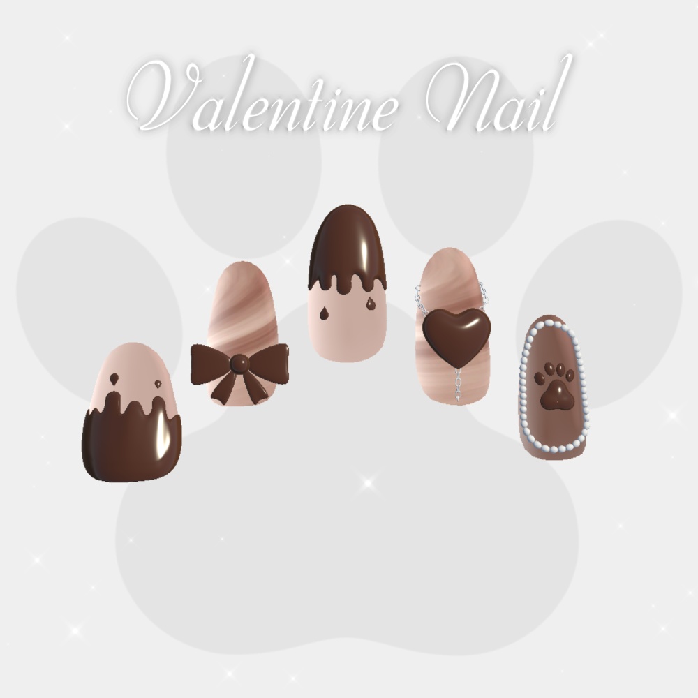 【VRChat】ValentineNail -バレンタインネイル-【マヌカ対応】
