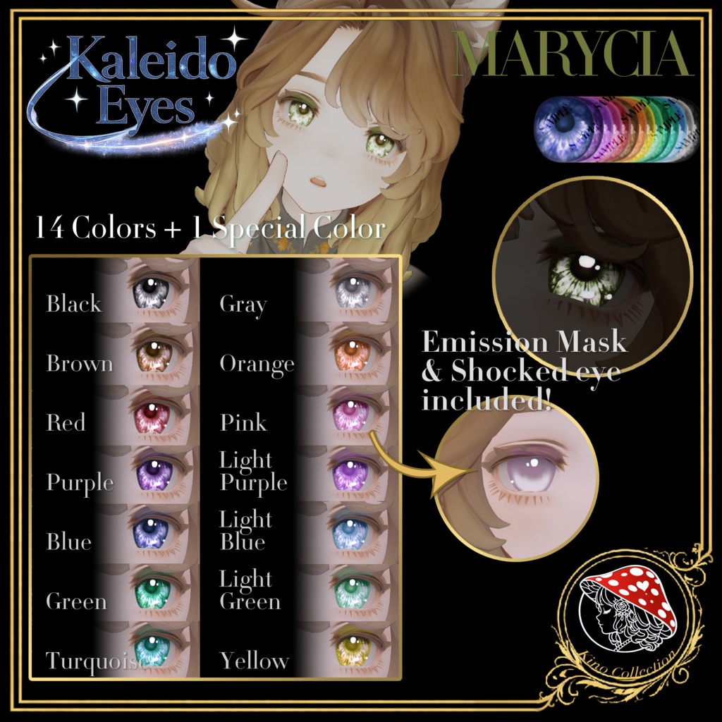 Kaleido Eyes - Type1 Eye Texture【3 Avatars】