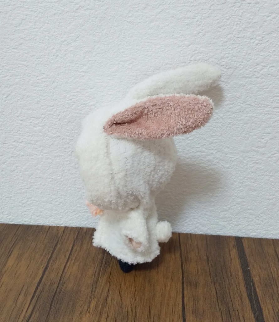 【再販なし】10cm/12cm ぬい用 ふわふわ うさみみ パーカー