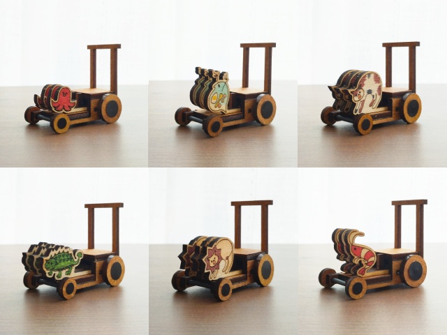 10cm/12cmぬい用 動く!ミニチュア手押し車(カタカタ)