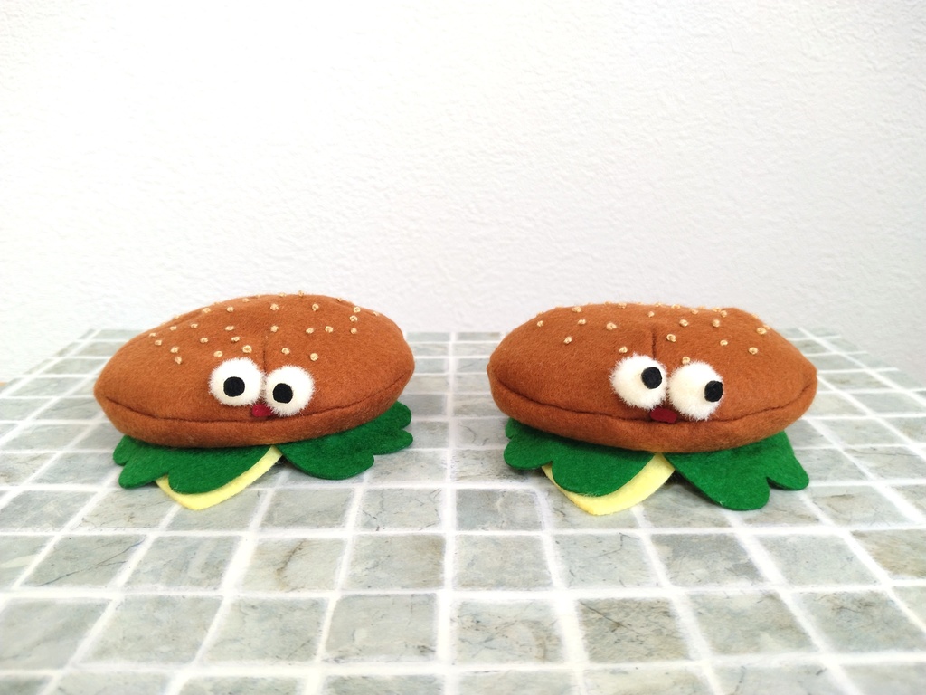 10cm/12cm ぬい用 ハンバーガーモンスターのキャスケット帽