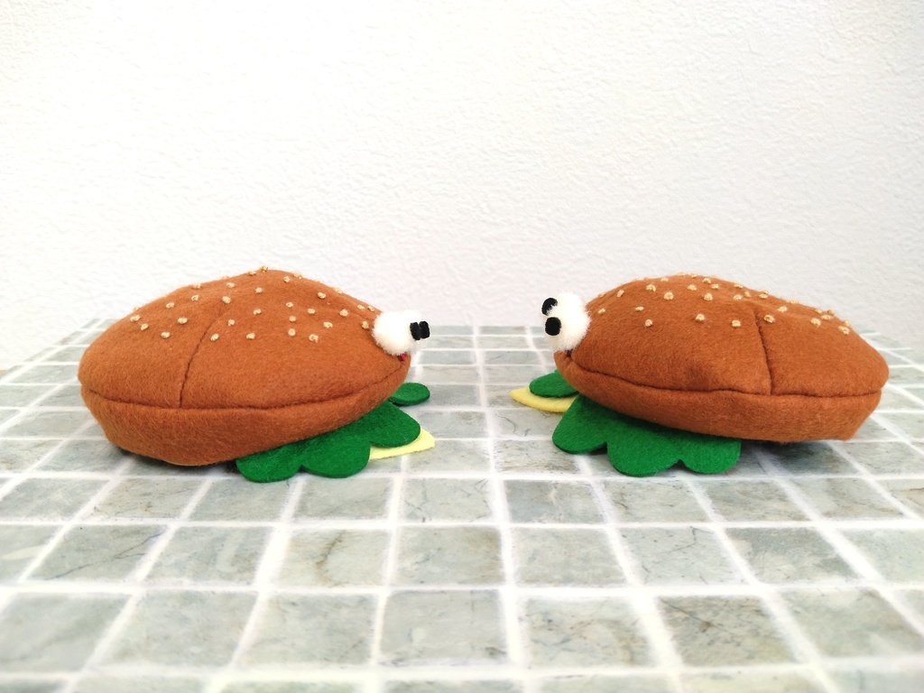 10cm/12cm ぬい用 ハンバーガーモンスターのキャスケット帽