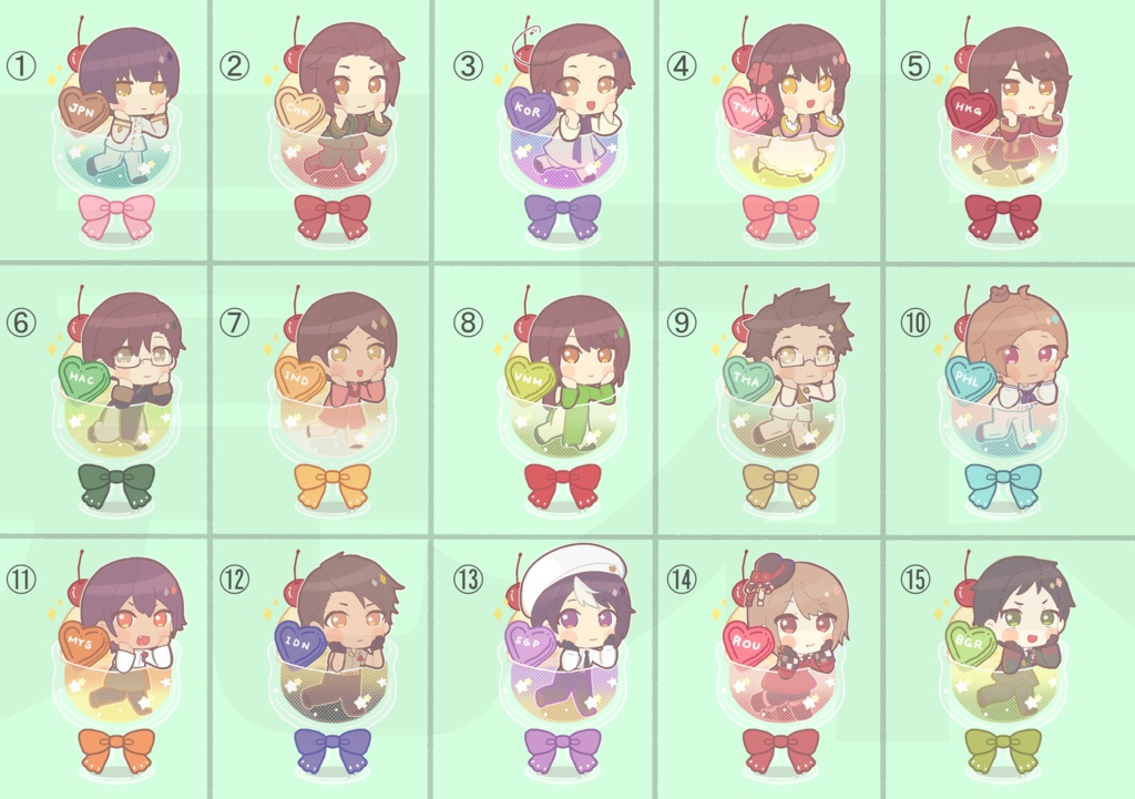 ドリンク風アクリルプレート