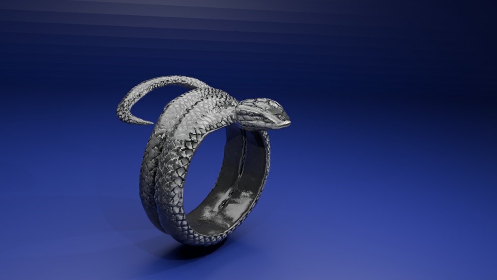 SnakeRing.BlackSilver