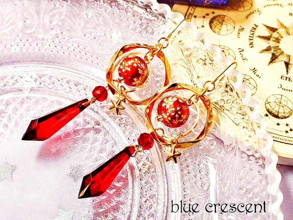 花の円環の耳飾り