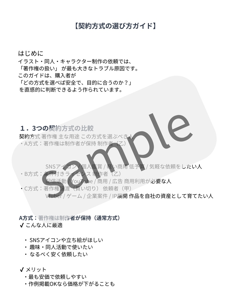 Illustrator Legal Pack(PDF版) イラスト制作契約書テンプレート集 【PDF形式/編集テンプレートなし】