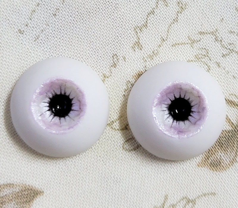 EggMoonビスクアイ シルバー×パープル 約16mm