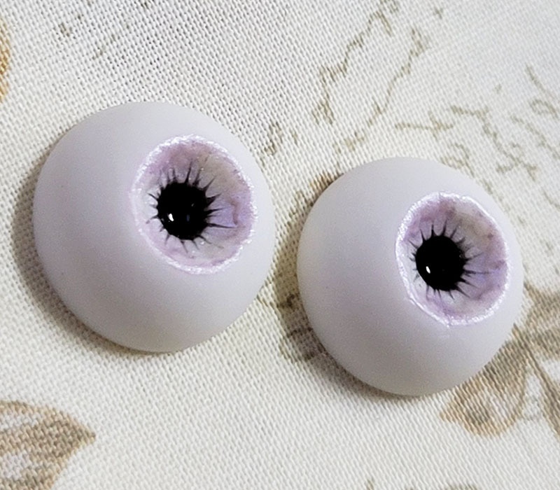 EggMoonビスクアイ シルバー×パープル 約16mm