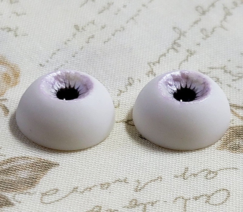 EggMoonビスクアイ シルバー×パープル 約16mm