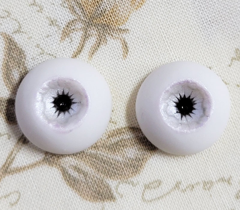 EggMoonビスクアイ シルバー×ペールパープル 約14.5mm