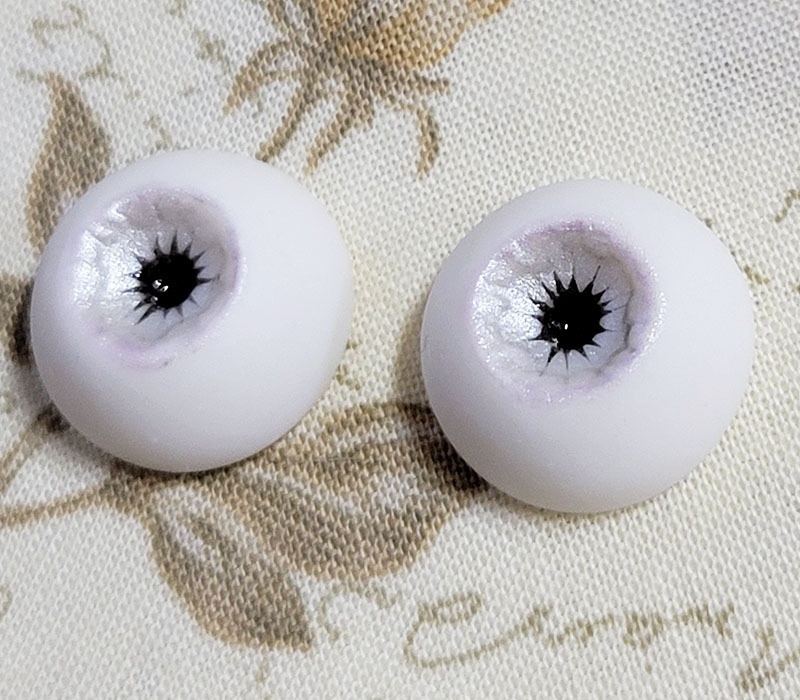 EggMoonビスクアイ シルバー×ペールパープル 約14.5mm