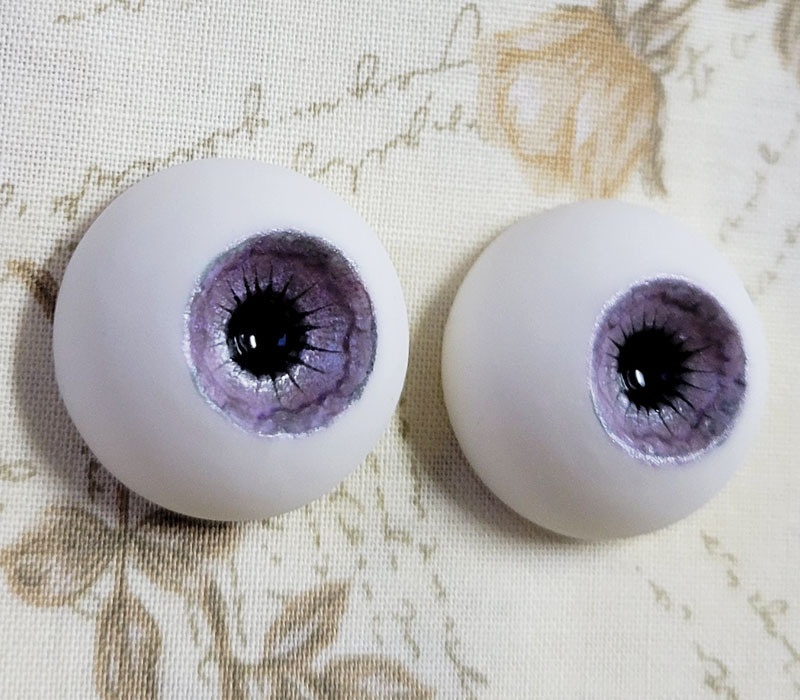 EggMoonビスクアイ パープル×グリーン 約23mm