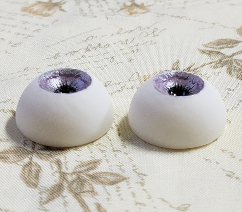 EggMoonビスクアイ パープル×グリーン 約23mm