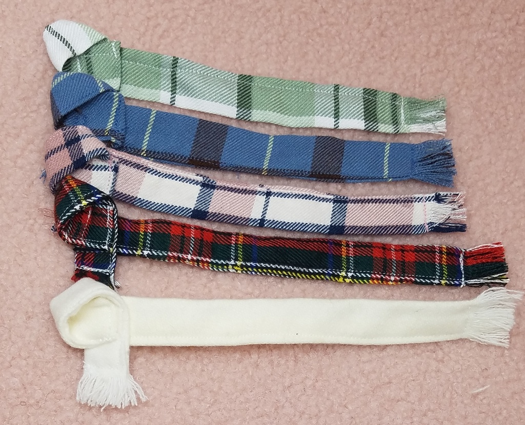 ぬい服 タータンチェック マフラー 10cmサイズ~12cmサイズ