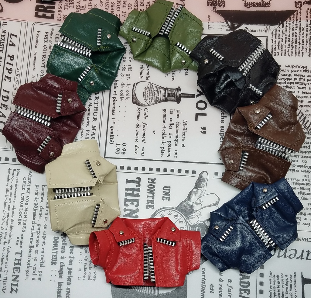 ぬい服 レザージャケット 12cmサイズ