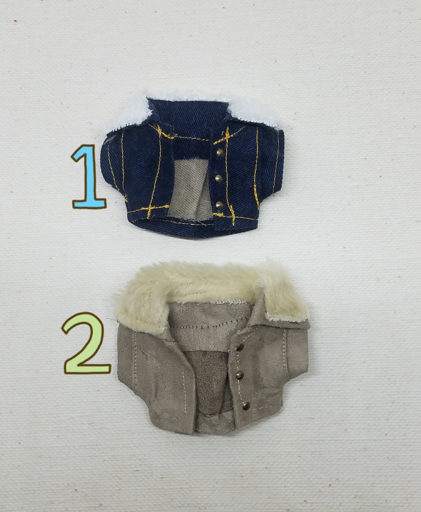 ぬい服 ダウンベスト ボアジャケット 10cm 12cmサイズ