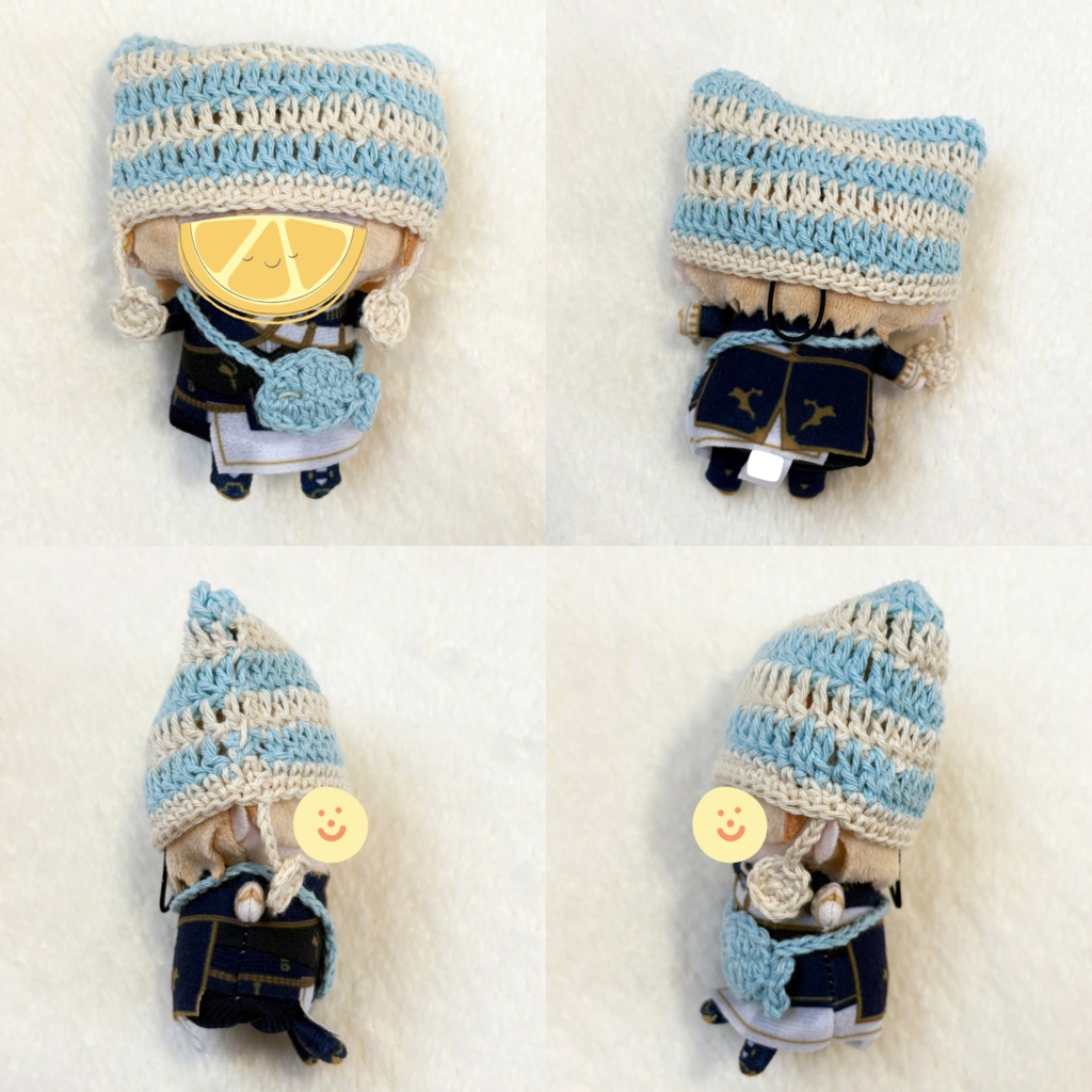 10cmぬい 猫耳帽子&お魚ポシェット