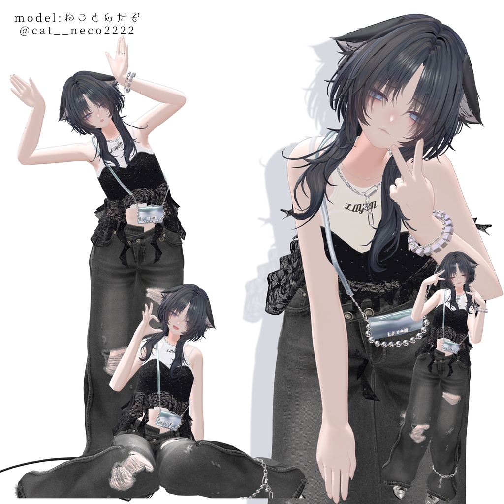 7/11 18時~販売記念SALE🌟【無料有り】🌺PinoPose_GALset22種🌺【女性アバター向け】