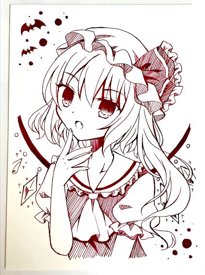 手描きイラスト 東方project フランドール スカーレット ドローイング 星影ロンド Booth