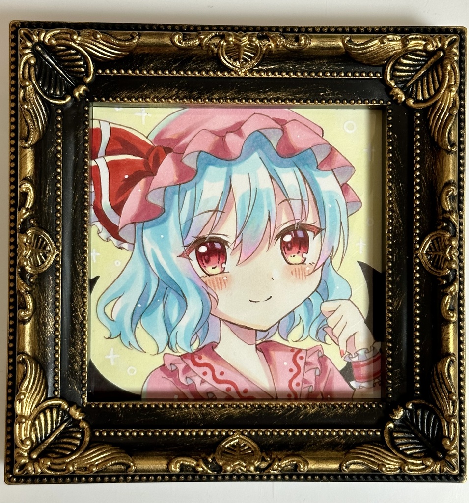 手描きイラスト 『東方Project レミリア&フランドール』 ミニ原画