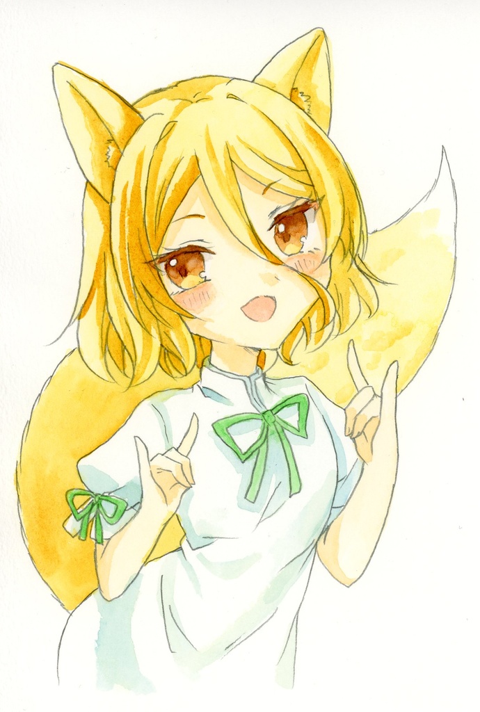 手描きイラスト　東方Project　典　ドローイング