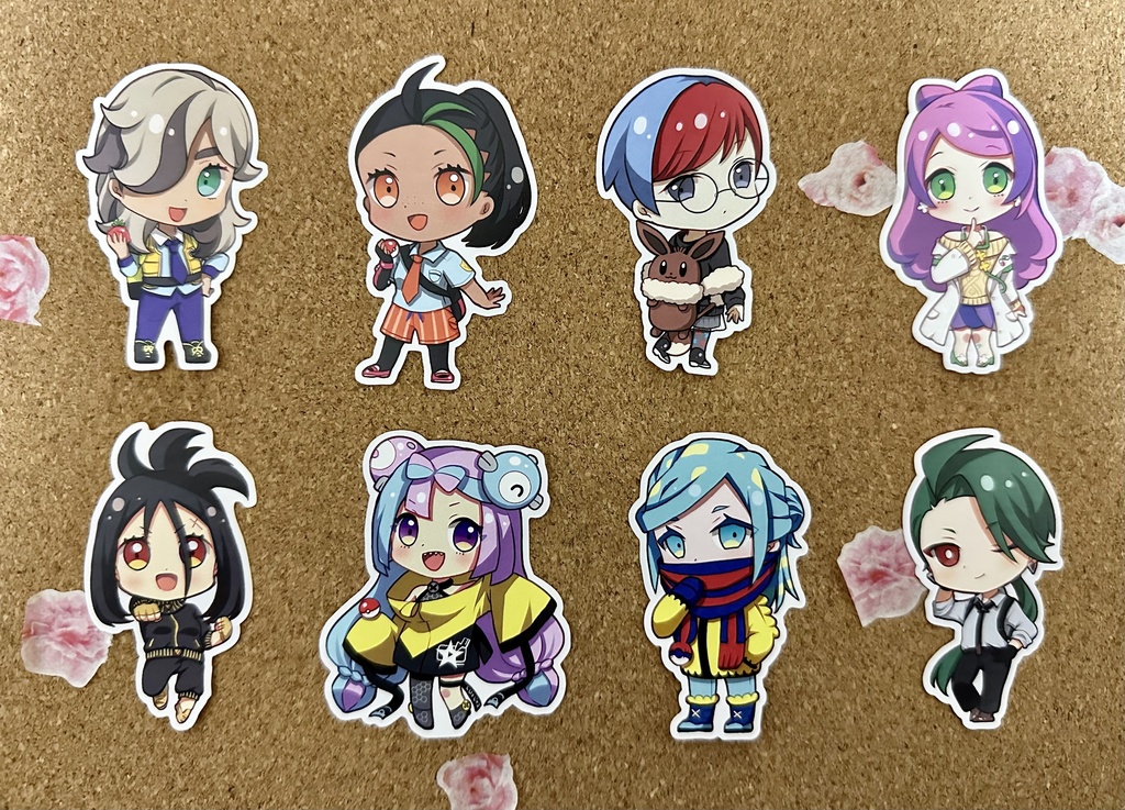 ポケモントレーナーステッカーSV 全8種