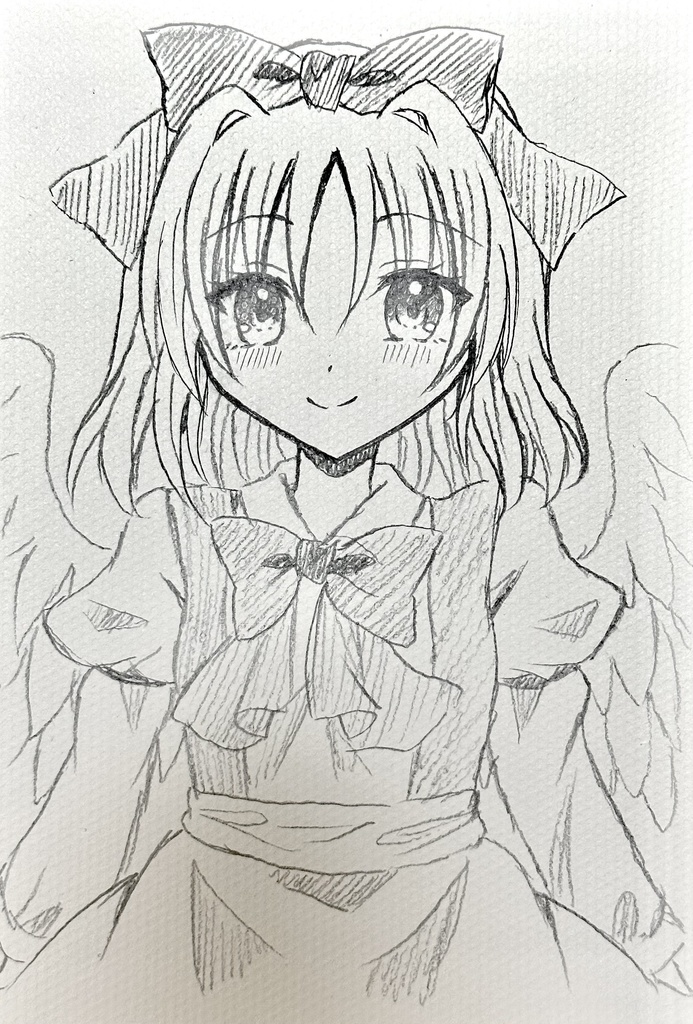 手描きイラスト 『東方Project 東方旧作 ラフ6枚セット』B6サイズ