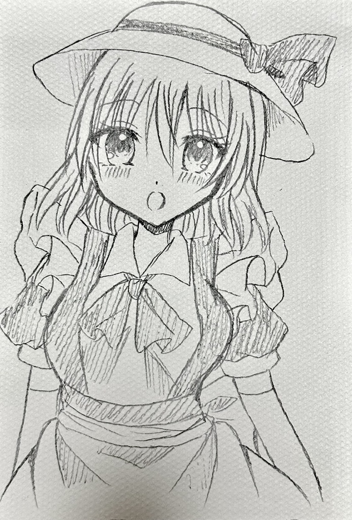 手描きイラスト 『東方Project 東方旧作 ラフ6枚セット』B6サイズ