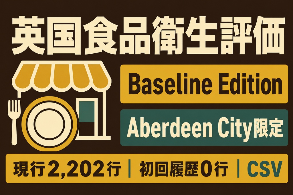 英国食品衛生評価 変更履歴 Baseline Edition｜Aberdeen City・CSV
