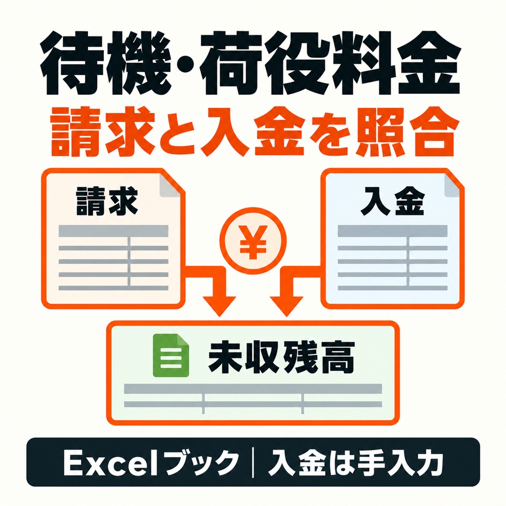 待機・荷役料金の請求根拠・入金管理【Excel】