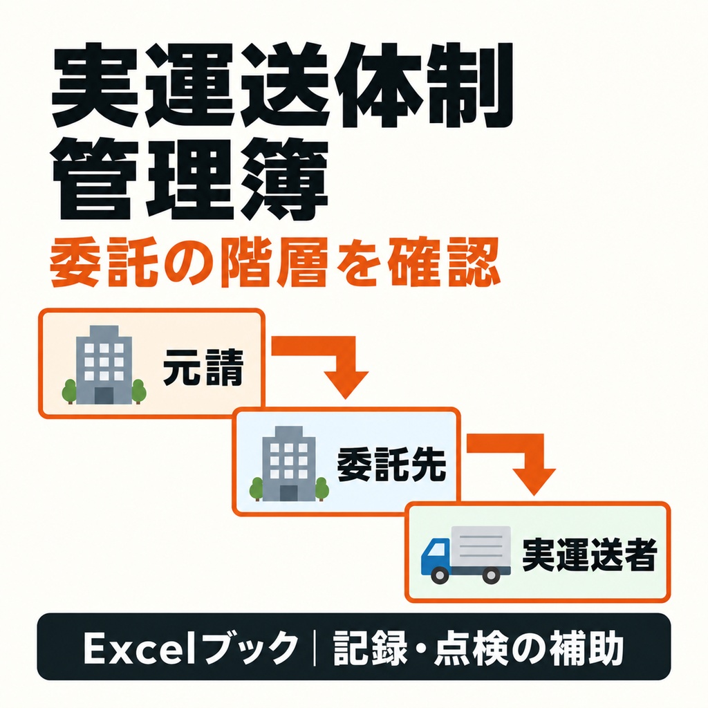 実運送体制管理簿の記録・委託次数チェック【Excel】