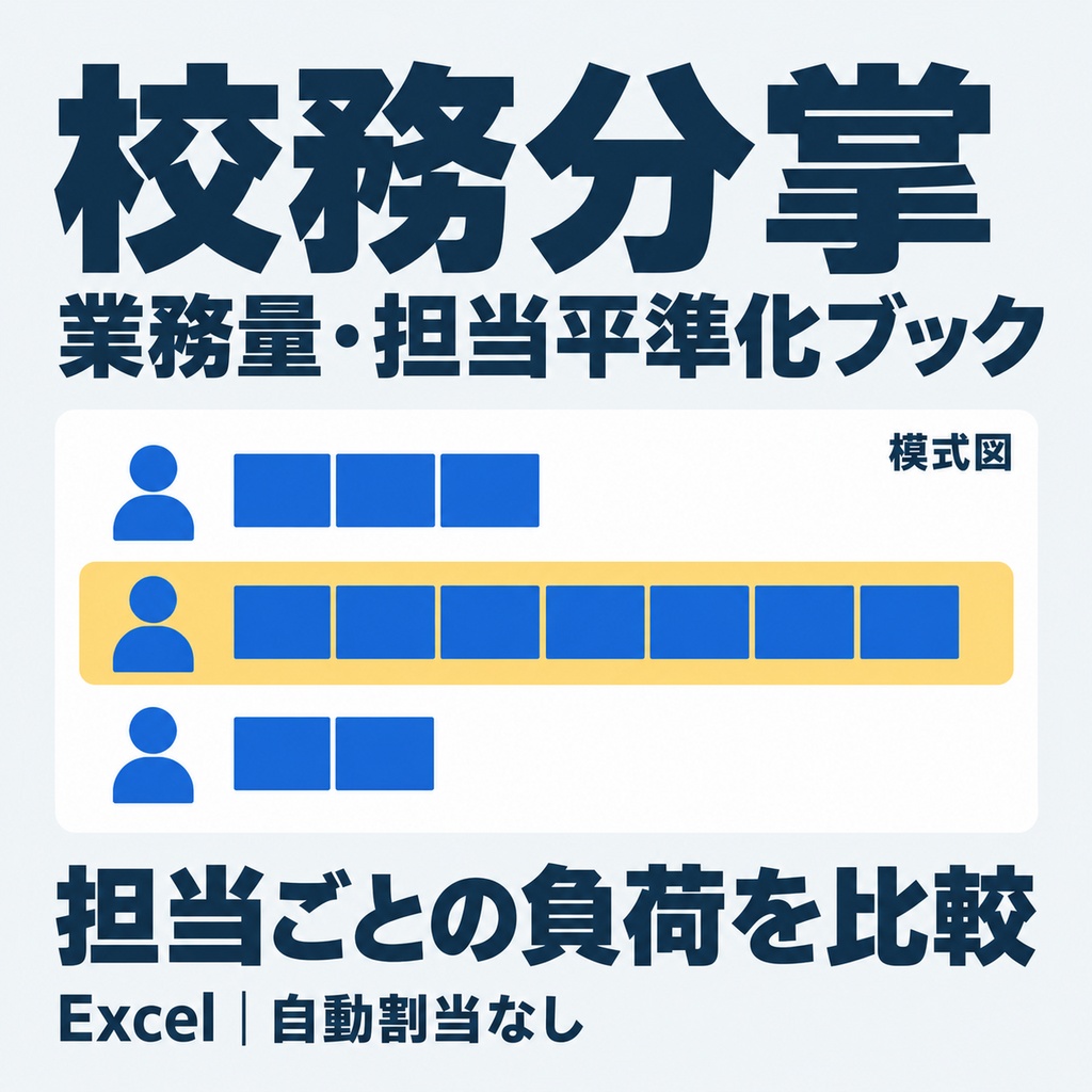 校務分掌 業務量・担当平準化ブック｜担当別・月別の負荷をExcelで比較
