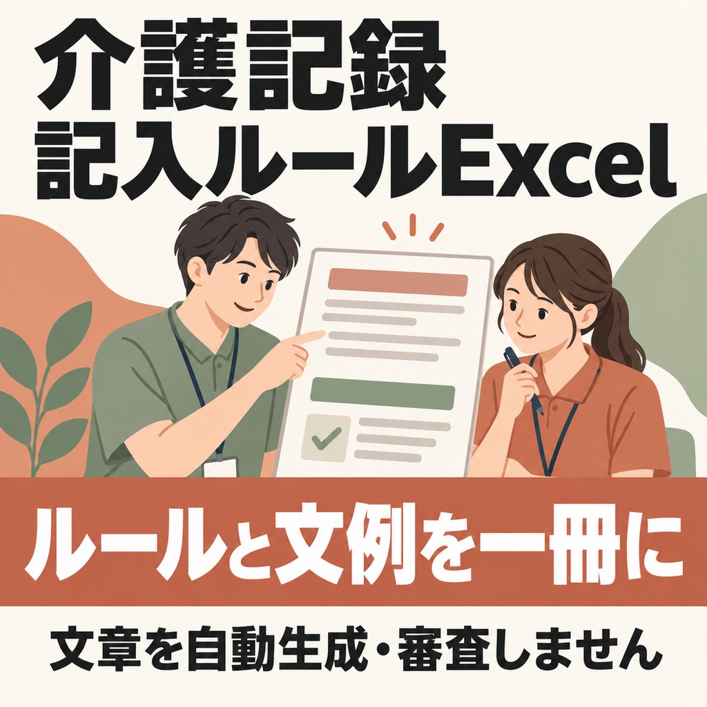 介護記録の記入ルール・定型表現標準化Excel|承認状態と自己点検を管理