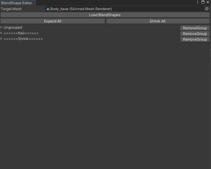 BlendShapeEditor(ブレンドシェイプが編集しやすくなる)