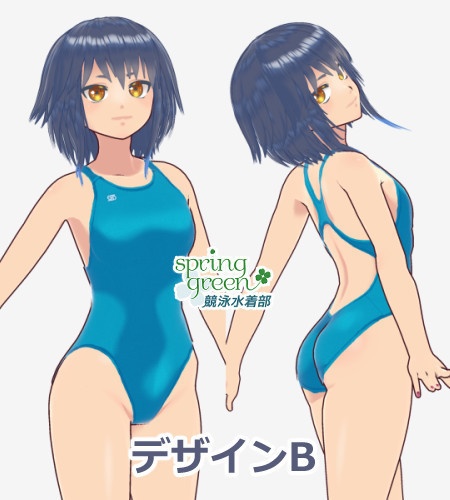 【VRoid】競泳水着テクスチャ3着セット