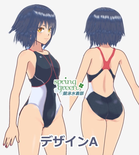 【VRoid】競泳水着テクスチャ3着セット