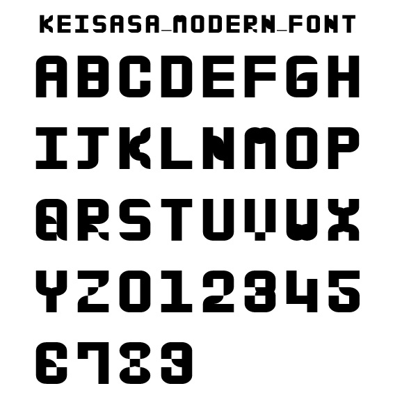 【商用可】 Keisasa_Modern_font.ttf|デジタル風ディスプレイフォント