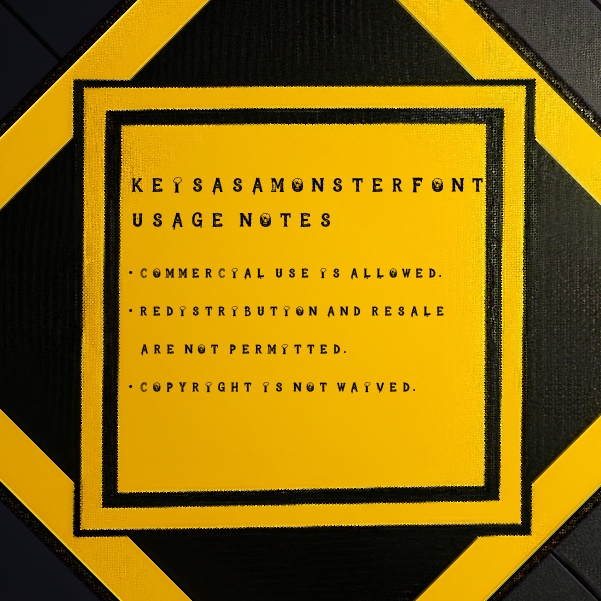 【商用可】Keisasa monster font.ttf|サイケ風モンスターフォント