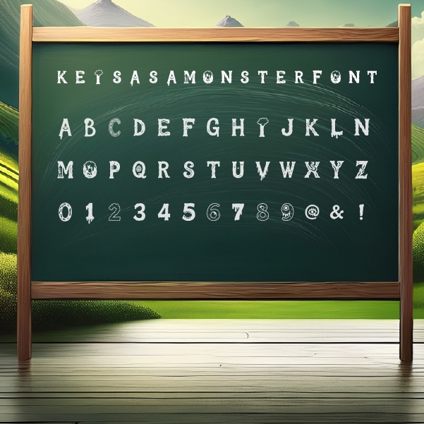 【商用可】Keisasa monster font.ttf|サイケ風モンスターフォント