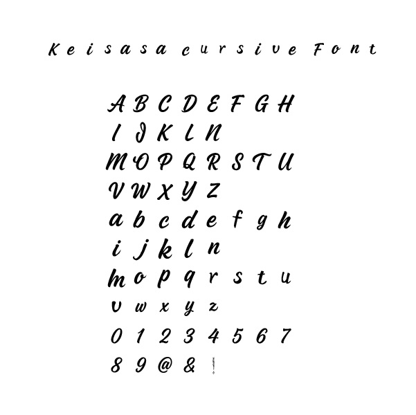 【商用可】Keisasa cursive font|手書き風筆記体フォント